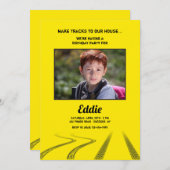 Maak Tracks Foto Verjaardagsfeest Kaart (Voorkant / Achterkant)