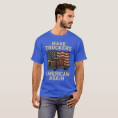 Maak truckers weer Amerikaans T-shirt (Voorkant volledig)
