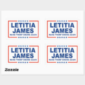 Maak Trump weer kapot - Letitia James Rechthoekige Sticker (Vel)