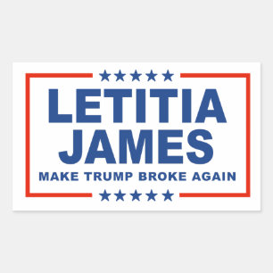 Maak Trump weer kapot - Letitia James Rechthoekige Sticker