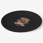 Maak Turkije weer groot Grappige Thanksgiving Trum Papieren Bordje (Gekanteld)