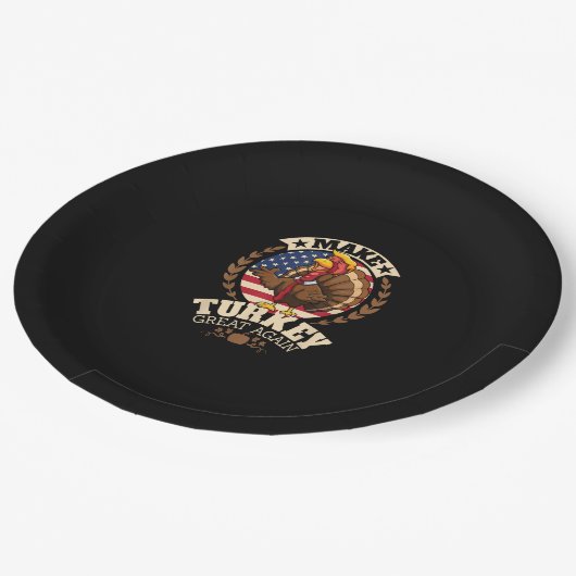 Maak Turkije weer groot Grappige Thanksgiving Trum Papieren Bordje (Gekanteld)