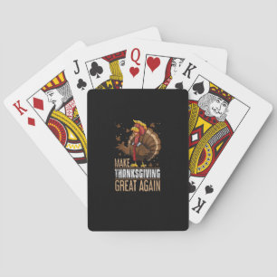 Maak Turkije weer groot Grappige Thanksgiving Trum Pokerkaarten