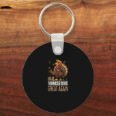 Maak Turkije weer groot Grappige Thanksgiving Trum Sleutelhanger (Voorkant)