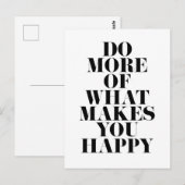 Maak u tevreden Minimale Motivatie Citaat Briefkaart (Voorkant / Achterkant)