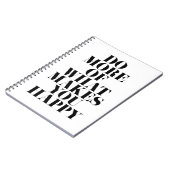 Maak u tevreden Minimale Motivatie Citaat Notitieboek (Linkerzijde)