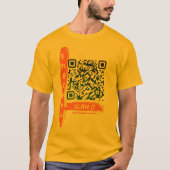 Maak uniek ontwerp QR code aftasten aftasten om on T-shirt (Voorkant)