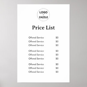 Maak uw aangepaste logo Minimalistische prijswee Poster