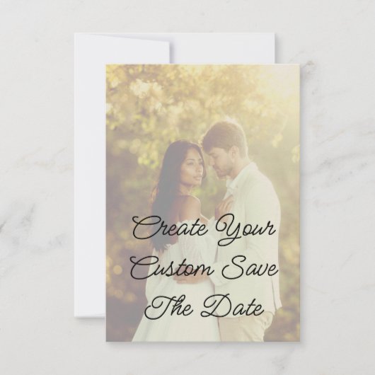 Maak uw aangepaste Save The Date RSVP Kaartje (Voorkant)