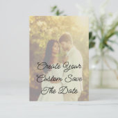 Maak uw aangepaste Save The Date RSVP Kaartje (Staand voorkant)