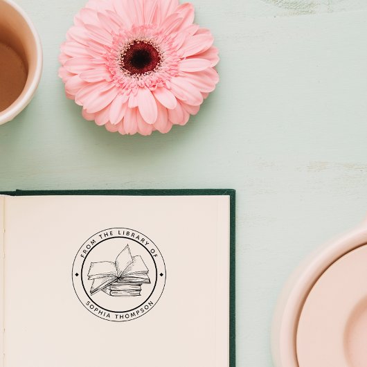 Maak uw aangepaste 'uit de bibliotheek van'  zelfinktende stempel