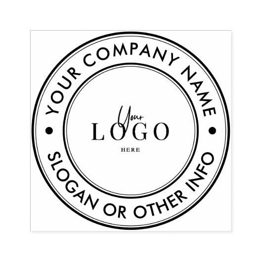 Maak uw bedrijfslogo Aangepaste rubberen stempel . (Afrduk)