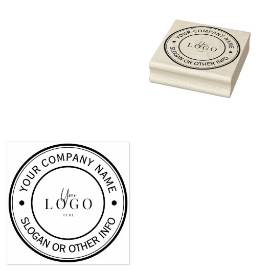 Maak uw bedrijfslogo Aangepaste rubberen stempel (Gestempeld)