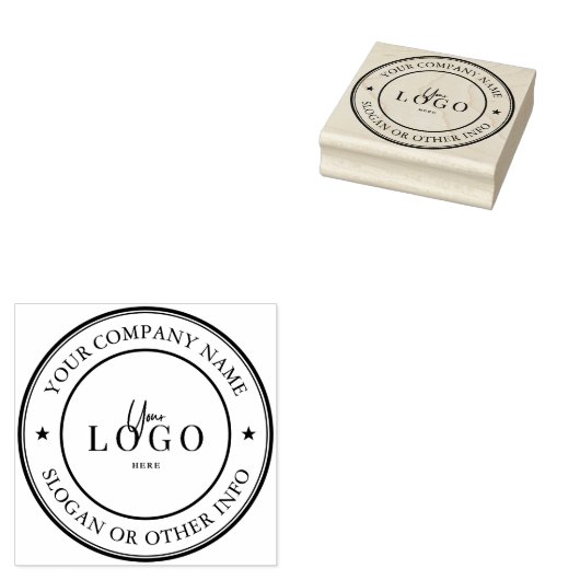 Maak uw bedrijfslogo op maat rubberstempel (Gestempeld)
