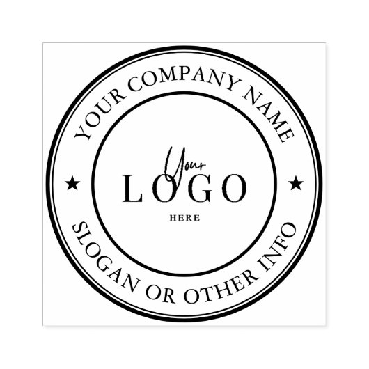 Maak uw bedrijfslogo op maat rubberstempel (Afrduk)