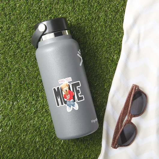 Maak uw Beer in beweging Sticker (HydroFlask Insitu)