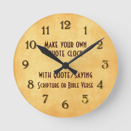 Maak uw Bijbelvers of Citaat Ronde Klok