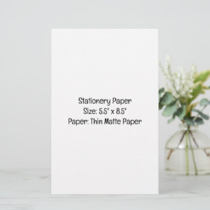 Maak uw briefpapier, formaat: 140 mm x 216 mm briefpapier