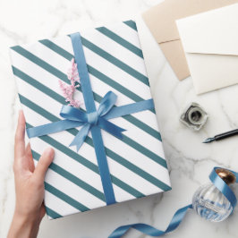 Maak uw cadeau kalm elegant in turkooisblauw cadeaupapier