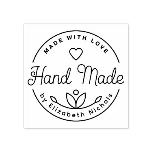 Maak uw chique & modieuze handgemaakte met zelf-in rubberstempel