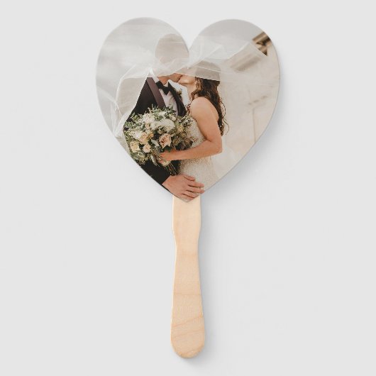 Maak uw dag speciaal - Wedding Heart Hand Fan Handwaaier (Achterkant)