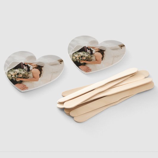 Maak uw dag speciaal - Wedding Heart Hand Fan Handwaaier (Niet-gemonteerd)