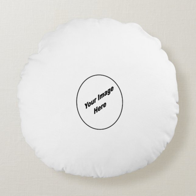 Maak uw één van een soort rond Sierkussen Kussen (Voorkant)