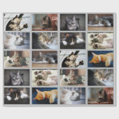 Maak uw eigen 10 foto-collage op grijs cadeaupapier (Vlak)