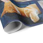 Maak uw eigen 10 foto-collage op Navy Blue Cadeaupapier (Rol Hoek)