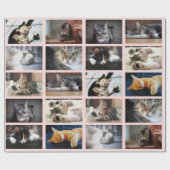 Maak uw eigen 10 foto-collage op roze cadeaupapier (Vlak)