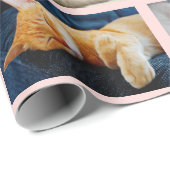 Maak uw eigen 10 foto-collage op roze cadeaupapier (Rol Hoek)