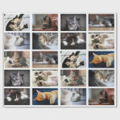 Maak uw eigen 10 foto-collage op wit cadeaupapier (Vlak)