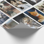 Maak uw eigen 10 foto-collage op wit cadeaupapier (Hoek)