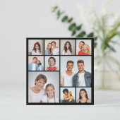 Maak uw eigen 10 foto collage wenskaart (Staand voorkant)