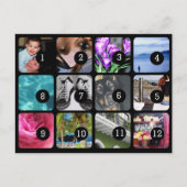 Maak uw eigen 12 foto's per post briefkaart (Voorkant)