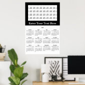 Maak uw eigen 2019 aangepaste kalenderposter poster (Thuiskantoor)