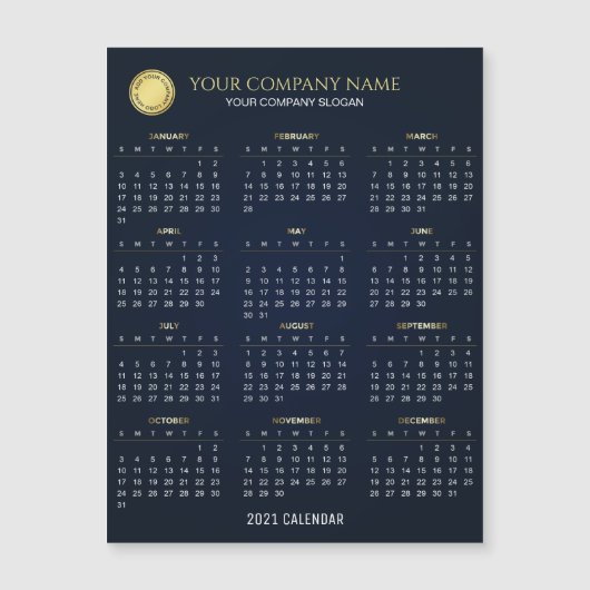 Maak uw eigen 2021 de Magnetische Kaart van de Kal (Voorkant)