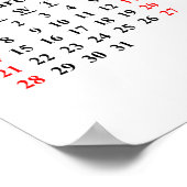 Maak uw eigen 2021 kalenderposter met een persoonl poster (Hoek)