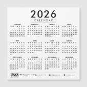 Maak uw eigen 2026 zakelijke logo-agendacalender (Voorkant)
