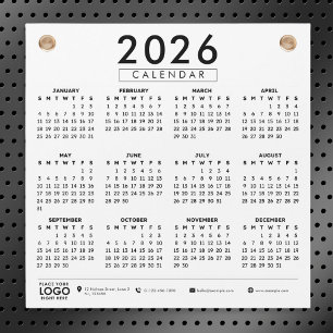 Maak uw eigen 2026 zakelijke logo-agendacalender