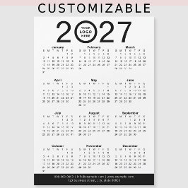 Maak uw eigen 2027 zakelijke logo-agendacalender