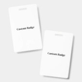 Maak Uw Eigen 2.13" x 3.3 Vertical Plastic Badge (Voor- en achterkant)