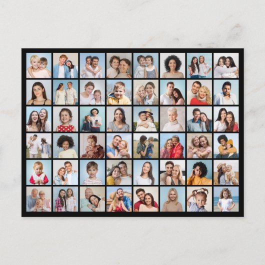 Maak uw eigen 48 foto-collage-ansichtkaart briefkaart (Voorkant)