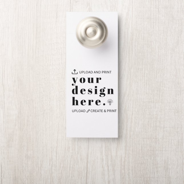 Maak uw eigen | 4.25" x 11" Aangepaste deurhanger  (Op knop)