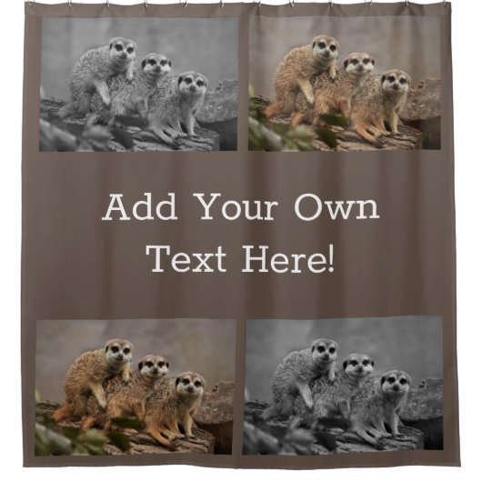 Maak uw eigen 4-fotoschoeisel gordijn bruin (Voorkant)