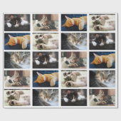 Maak uw eigen 5 Foto collage op wit Cadeaupapier (Vlak)