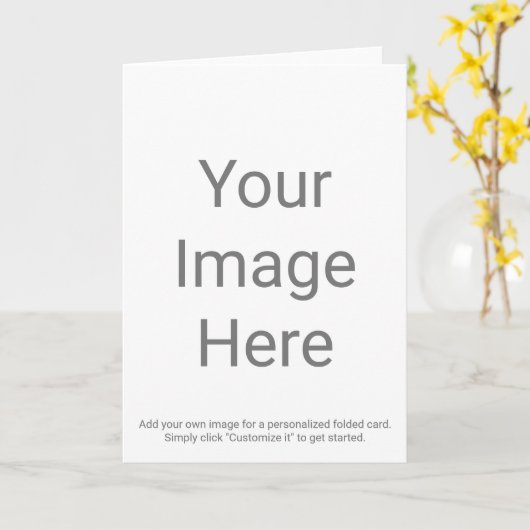 Maak uw eigen 5" x 7" gevouwen wenskaart kaart (Gele Bloem)