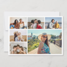Maak Uw Eigen 6 Foto Collage Bewerkbare Kleur
