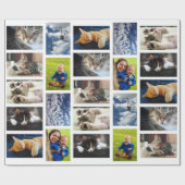 Maak uw eigen 9 fotocollage wit cadeaupapier (Vlak)