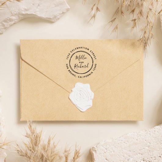 Maak uw eigen Aangepast adres van de Terugkeer van Zelfinktende Stempel